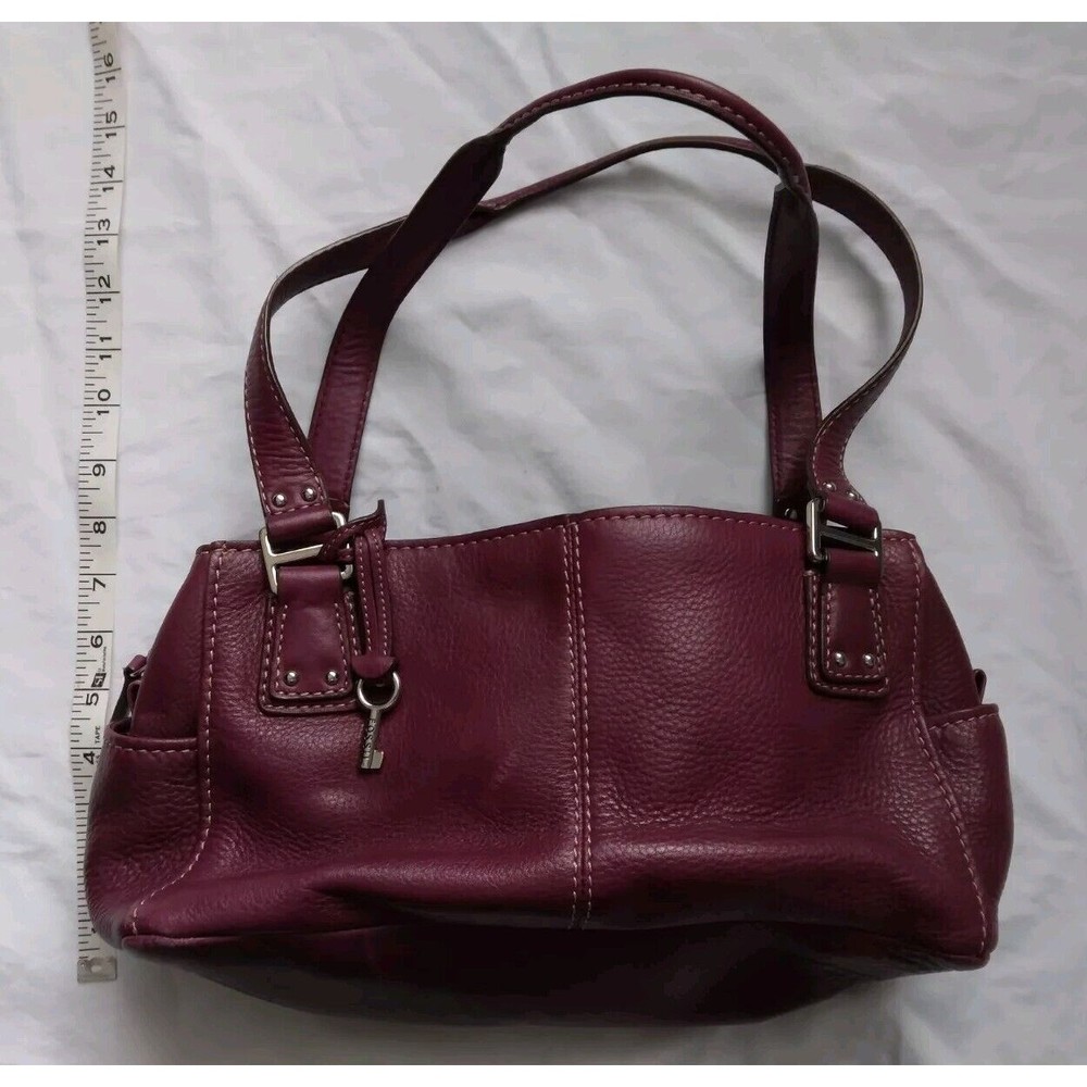 Fossil Purple Leather Shoulder Bag - Picture 7 of 15